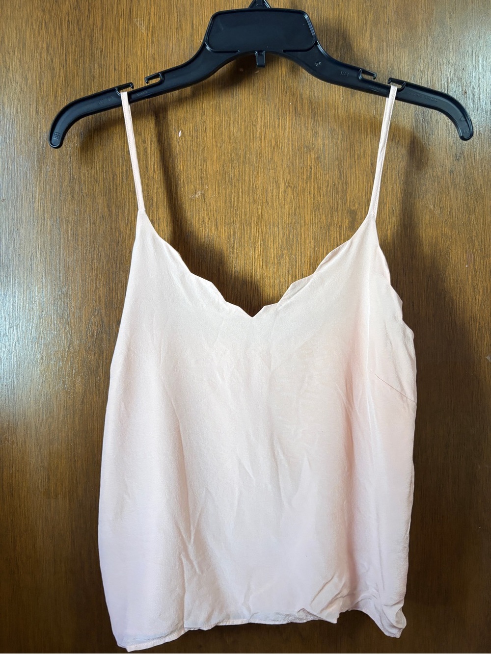 Maje Light Pink Camisole with Scallop V-Neck